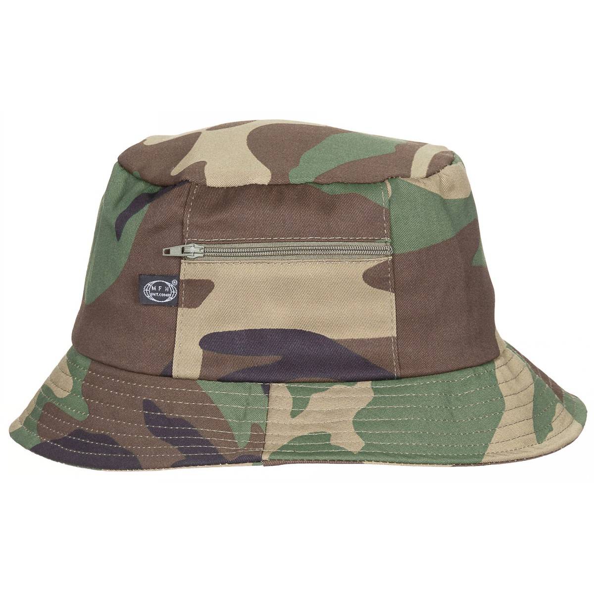 FISHER HAT WITH SIDE POCKET - MFH® - WOODLAND Woodland | Apparel ...