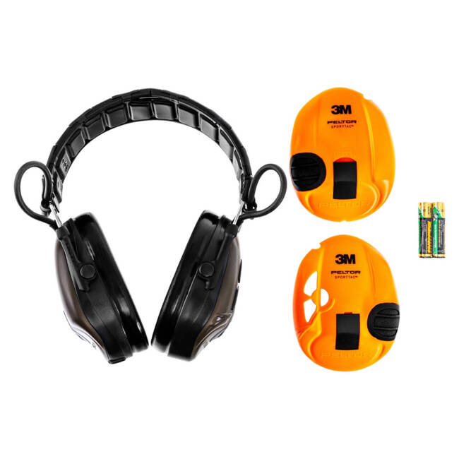 3M Peltor SportTac Active Hearing Protection - Olive Green/Orange