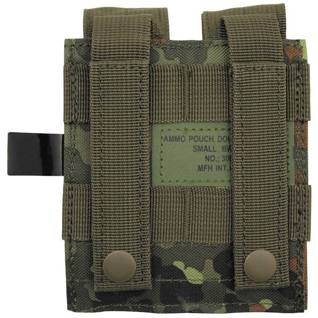 Ammo Pouch, double, "Molle", small, BW camo