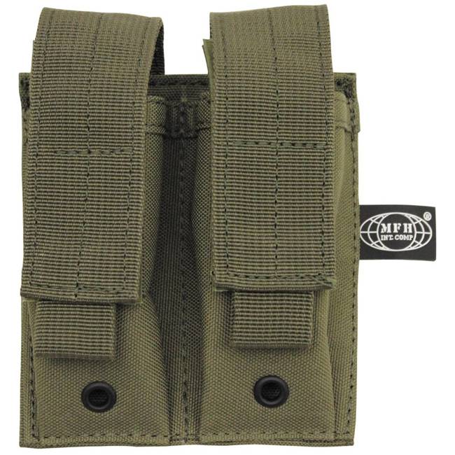 Ammo Pouch, double, "Molle", small, OD green