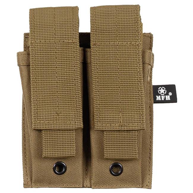 Ammo Pouch, double, "Molle", small, coyote 