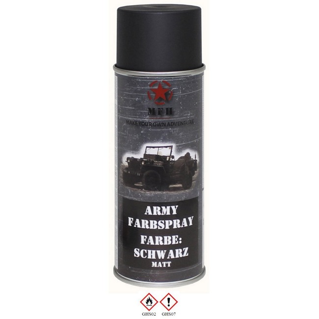 Army Spray Paint - BLACK - RAL9021 - mat - 400 ml