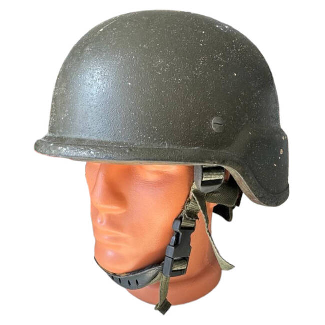 BALLISTIC HELMET PASGT - MILITARY SURPLUS ROMANIAN ARMY - GREEN OD - DECO