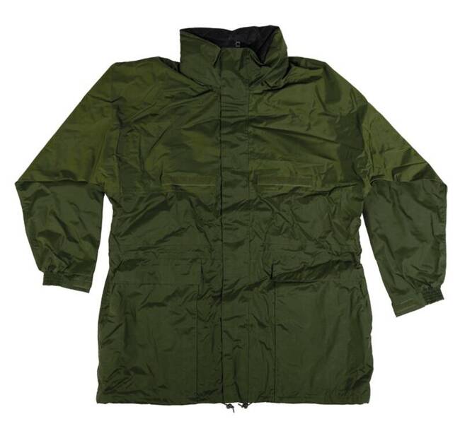 BELGIUM WET WEATHER JACKET - LINED - OLIVE DRAB- LIKE NEW