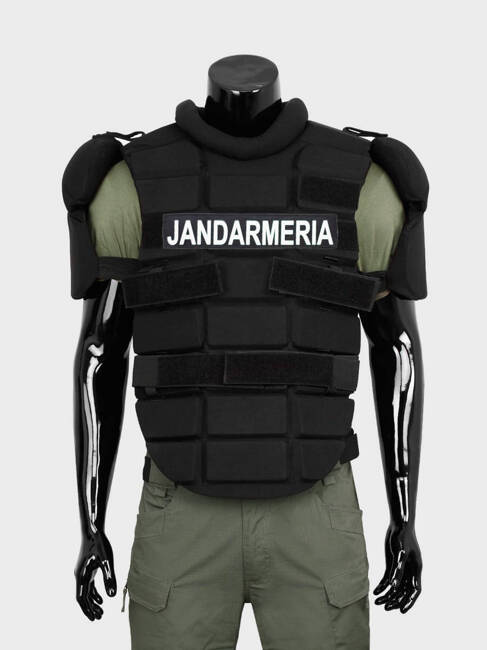 BLACK ANTI RIOT CHEST PROTECTOR - JANDARMERIA