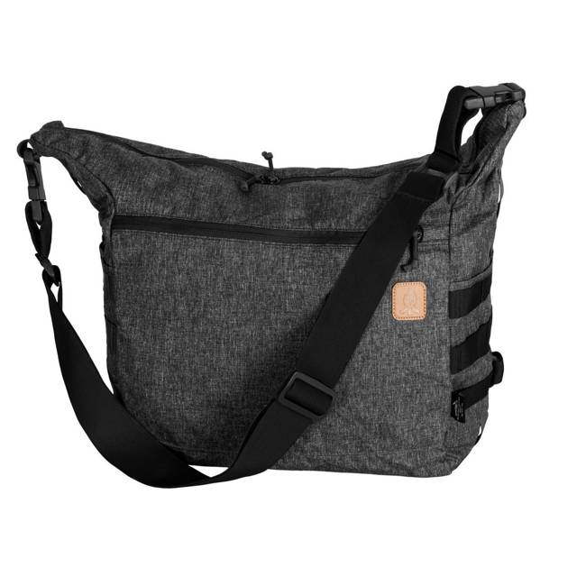 BUSHCRAFT SATCHEL BAG - BLACK-GREY MELANGE - HELIKON