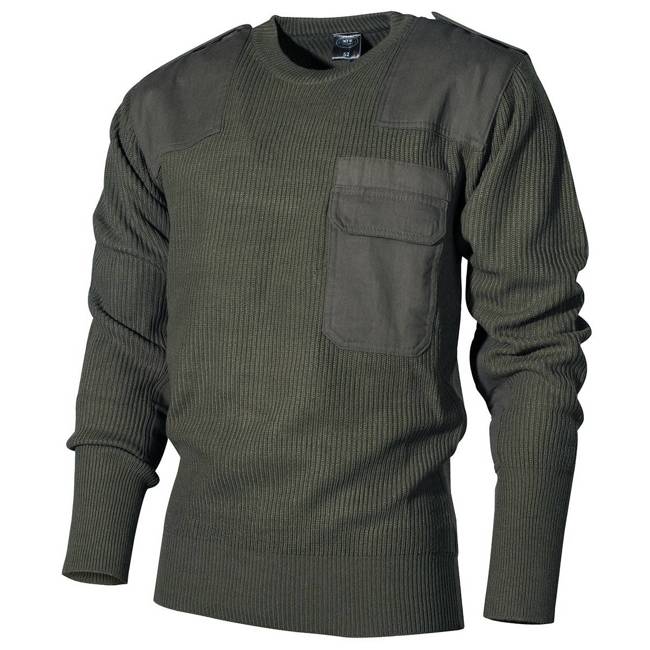 BW PULLOVER - WITH CHEST POCKET - OD GREEN