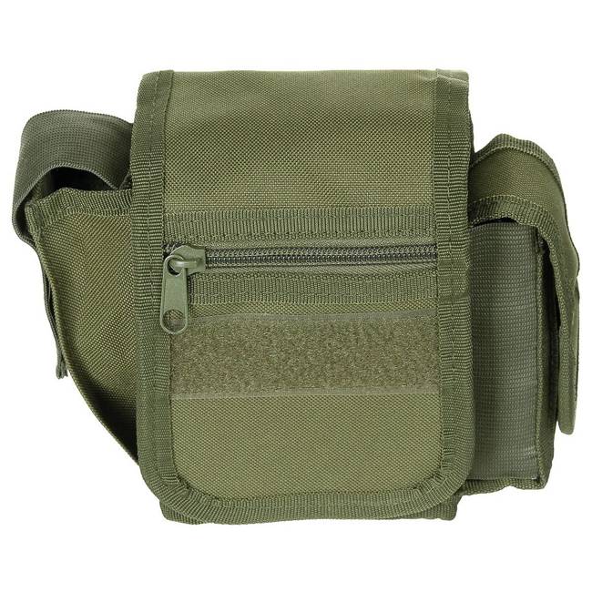 Belt Pouch with 3 compartments, green