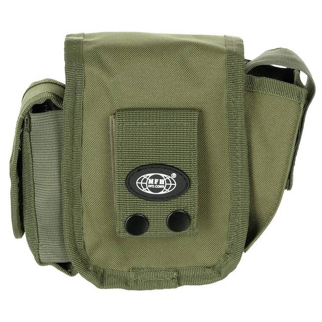 Belt Pouch with 3 compartments, green