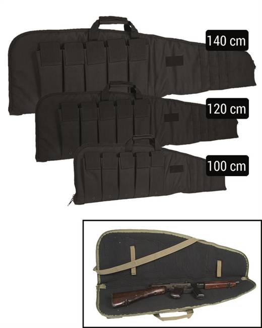 Black 100 CM RIFLE CASE WITH STRAP