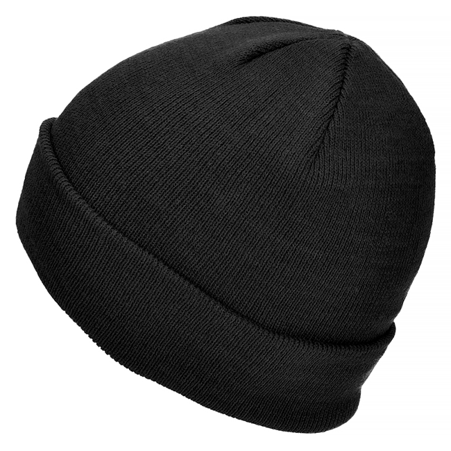 Black FINE KNITWEAR PAN WATCH CAP