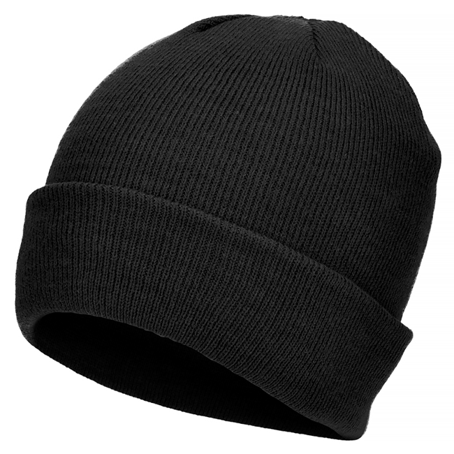 Black FINE KNITWEAR PAN WATCH CAP