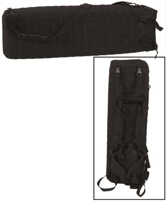 Black RIFLE CASE WITH DOUBLE STRAP