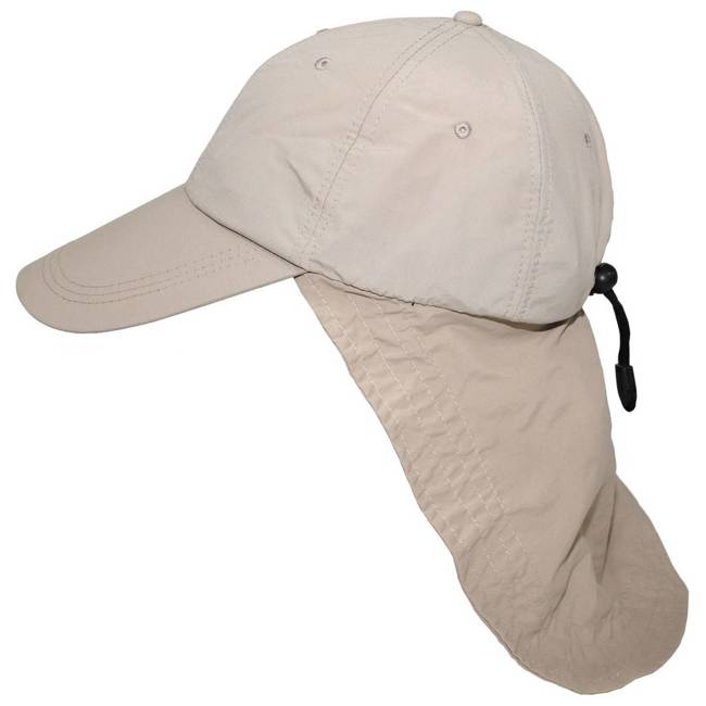 CAP "SAHARA" - LARGE NECK GUARD - BEIGE