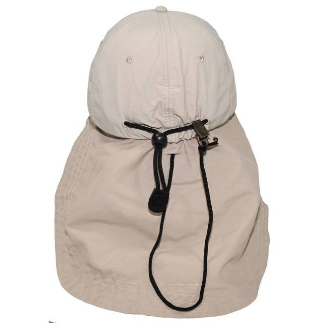 CAP "SAHARA" - LARGE NECK GUARD - BEIGE