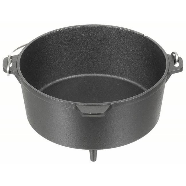 CAST IRON POT - "DUTCH OVEN" - 3.8 L - BLACK - FOX® Outdoor