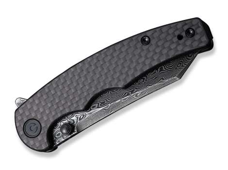 CIVIVI POCKET KNIFE P87 TWILL CARBON DAMASCUS