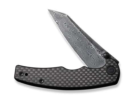 CIVIVI POCKET KNIFE P87 TWILL CARBON DAMASCUS