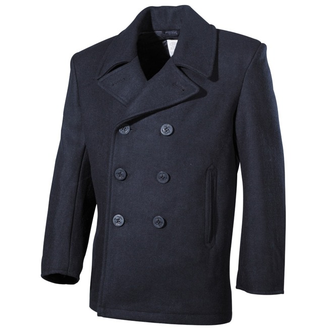 CLASSIC US MARINE PEA COAT - MFH® - BLUE