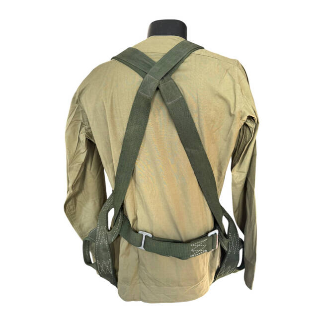 CLIMBING HARNESS - GREEN OD - MILITARY SURPLUS ROMAN ARMY - USED (DECO)