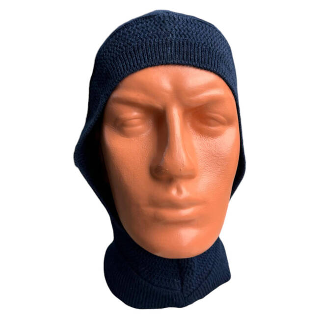 COLD WEATHER BALACLAVA - MILITARY SURPLUS ROMANIAN ARMY - NAVY BLUE - LIKE NEW