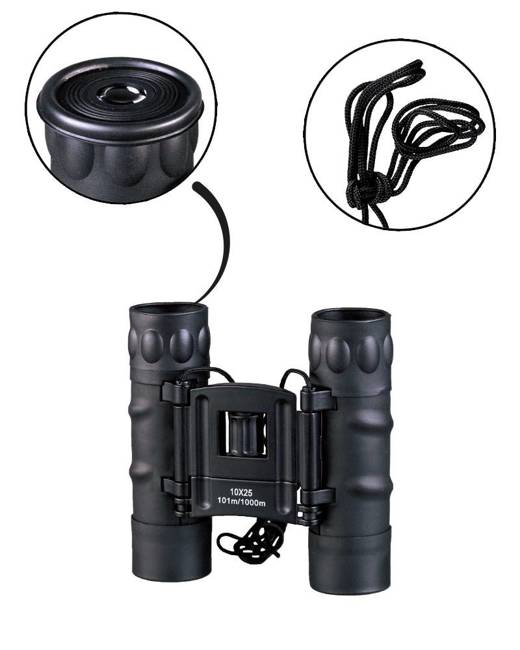 COLLAPSIBLE BINOCULAR - GEN. II - 10x25 - Mil-Tec® - BLACK 