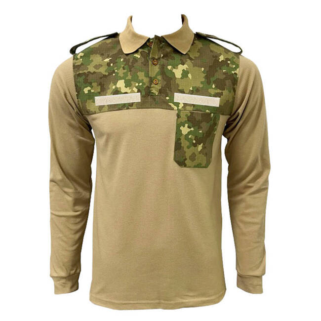 COMBAT POLO SHIRT WITH EPAULETTES AND LONG SLEEVES - ROMANIAN ARMY