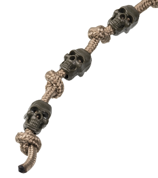 CORD STOPPER SKULL - BLACK