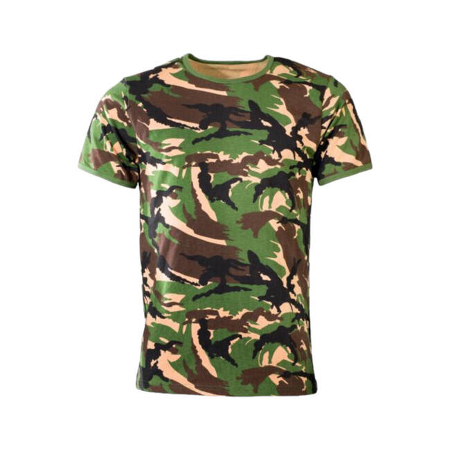 COTTON T-SHIRT - DPM CAMO - MILITARY SURPLUS FROM DUTCH ARMY - USED