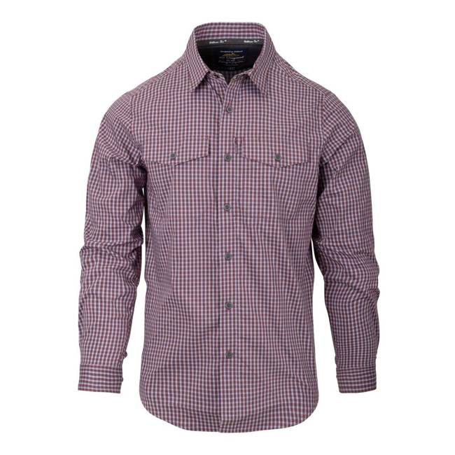 COVERT CONCEALED CARRY SHIRT - SCARLET FLAME CHECKERED - HELIKON