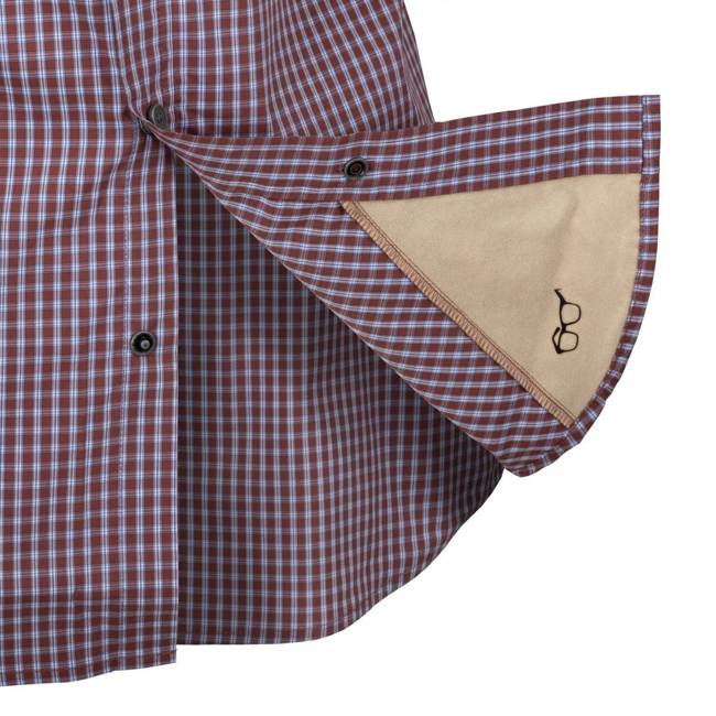 COVERT CONCEALED CARRY SHIRT - SCARLET FLAME CHECKERED - HELIKON