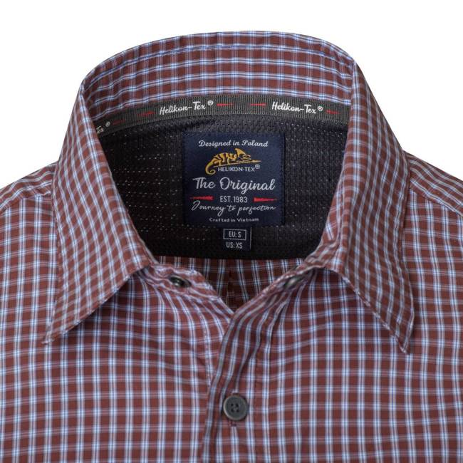 COVERT CONCEALED CARRY SHIRT - SCARLET FLAME CHECKERED - HELIKON