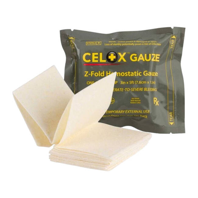 Celox Gauze Z-Fold Hemostatic Dressing