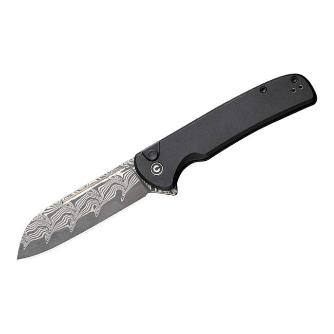 DAMASCUS KNIFE CHEVALIER II ALUMINUM BLACK - CIVIVI