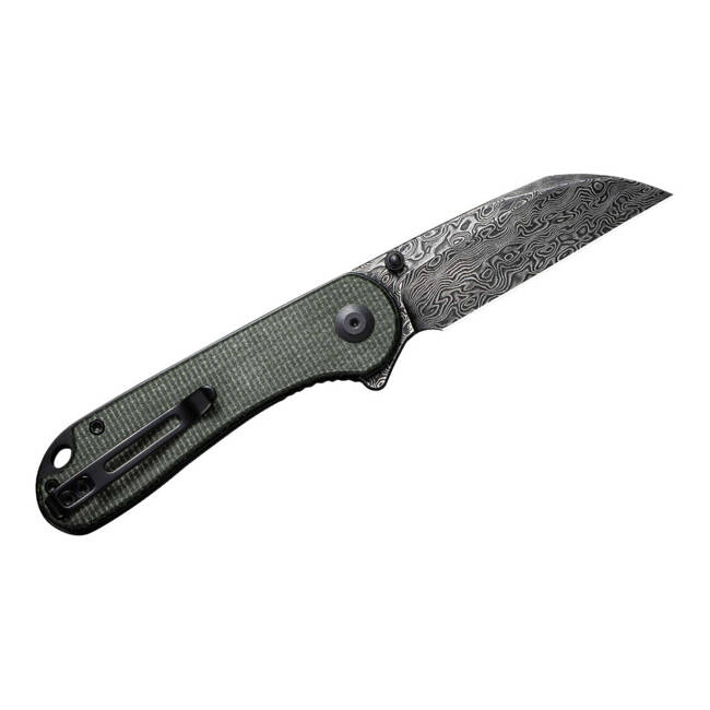 DAMASCUS KNIFE ELEMENTUM MICARTA GREEN - CIVIVI