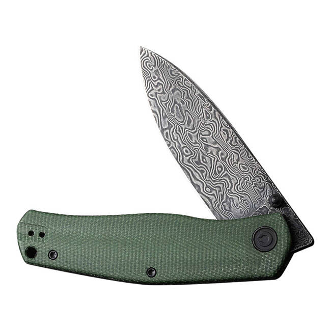 DAMASCUS KNIFE SOKOKE MICARTA GREEN - CIVIVI