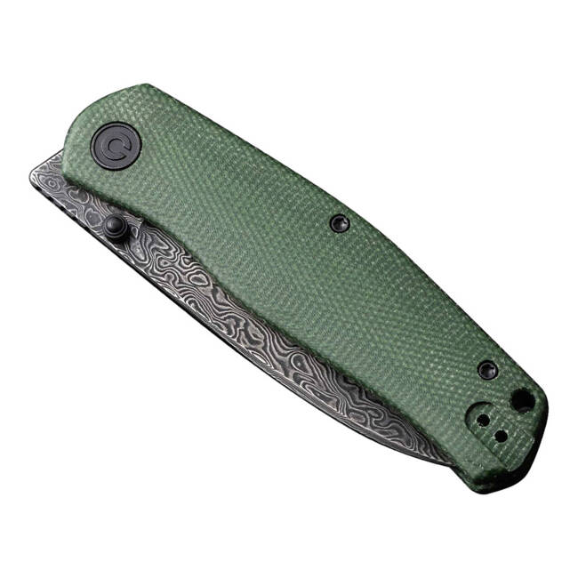 DAMASCUS KNIFE SOKOKE MICARTA GREEN - CIVIVI