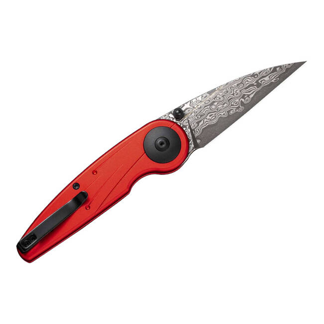 DAMASCUS KNIFE STARFLARE ALUMINUM RED DAMASCUS - CIVIVI