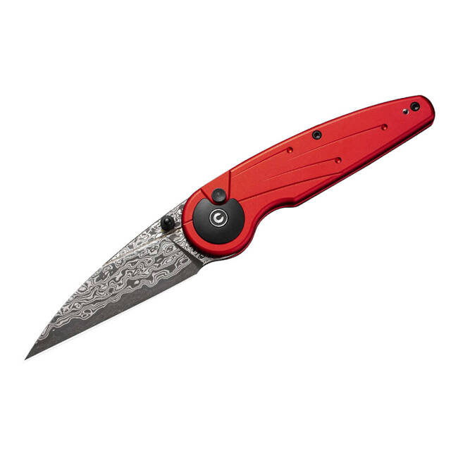 DAMASCUS KNIFE STARFLARE ALUMINUM RED DAMASCUS - CIVIVI