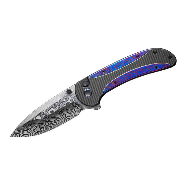 DAMASCUS KNIFE ZIZZIT TITANIUM BLACK TIMASCUS DAMASCUS - WE KNIFE