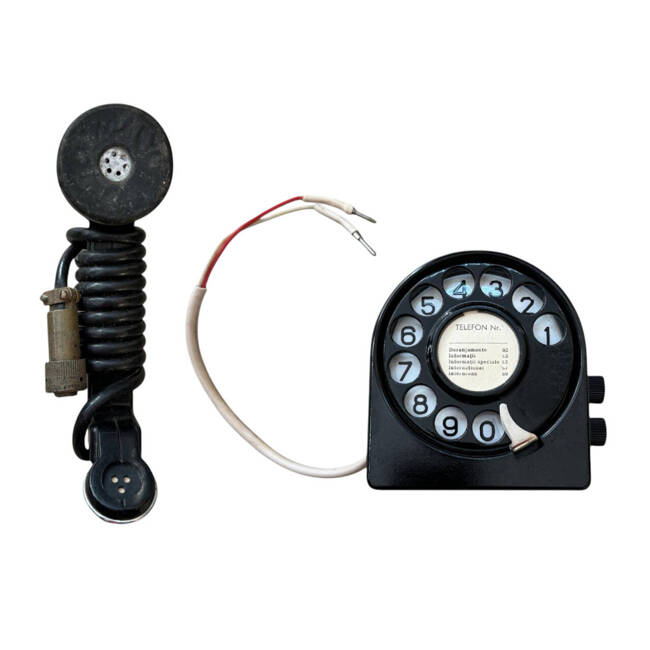 DIAL AND RECEIVER FOR TC-72 F-1600 FIELD TELEPHONE - V2 - MILITARY SURPLUS FROM ROMANIAN ARMY - IN GOOD CONDITION