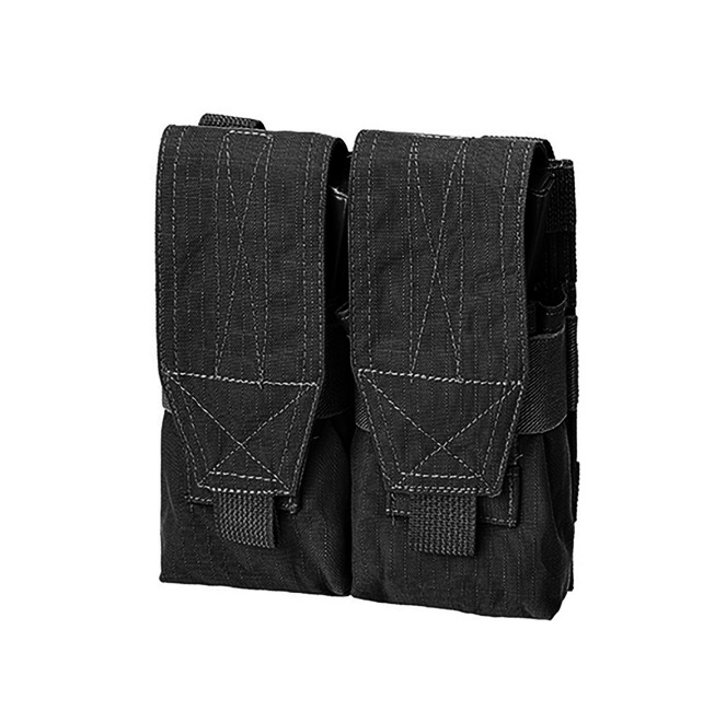 DOUBLE MAGAZINE POUCH - M4+AK - DEFCON 5® - BLACK