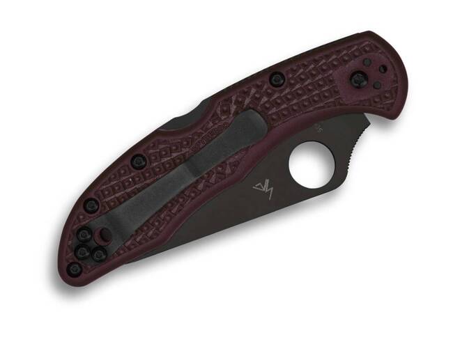 "Delica 4 Lightweight Micro-Melt PD#1 Black Blade Sprint Run" POCKET KNIFE - SPYDERCO