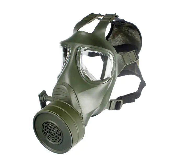 Dräger M2000 military gas mask with the Romanian army-issued carrier - Military Surplus from Romanian Army - Like New