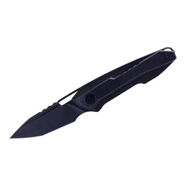 EDC KNIFE BULLET FRAME LOCK TITANIUM G10 ALL BLACK - REAL STEEL