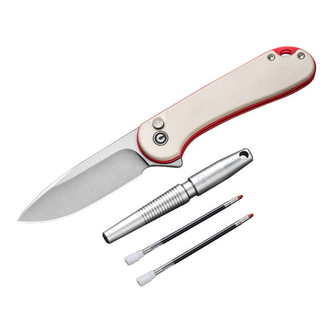 EDC KNIFE BUTTON LOCK ELEMENTUM II STELLAR QUILL PEN COMBO PACK - CIVIVI