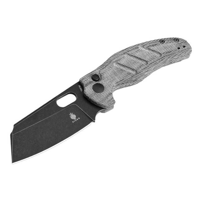 EDC KNIFE SHEEPDOG C01C MICARTA BLACK BUTTON LOCK - KIZER