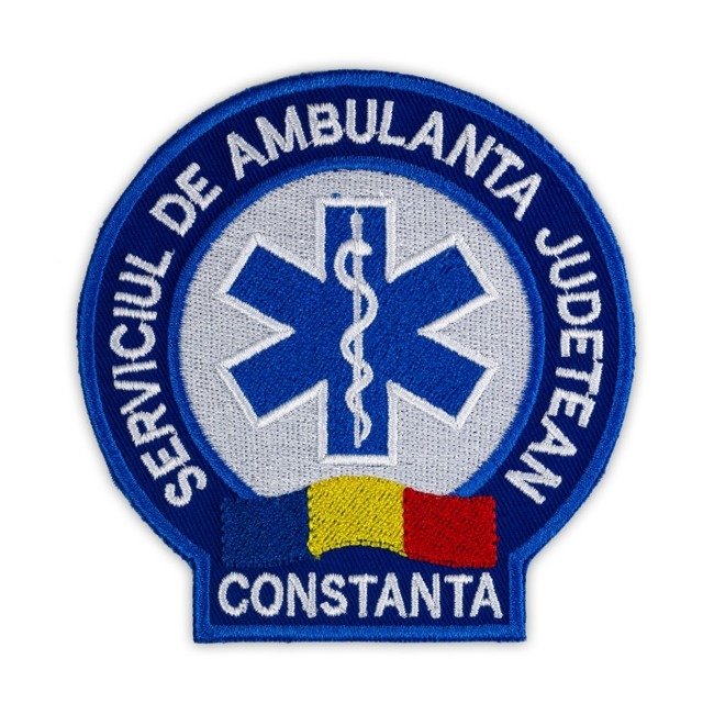 EMBLEMA AMBULANTA SAJ MANECA, CU APLICARE DE TIP VELCRO (CU SCAI) - TELEORMAN