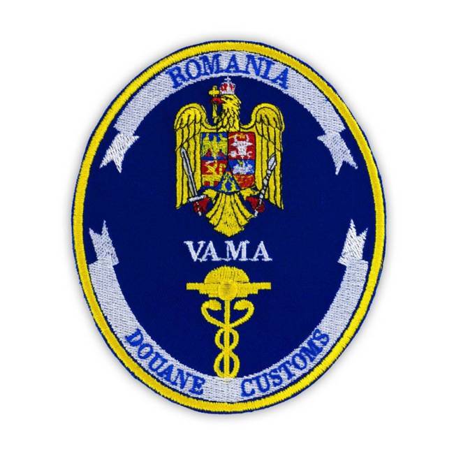 EMBLEMA MANECA ROTUNDA - VAMA - CALITATE SUPERIOARA, DESIGN OFICIAL - APLICARE VELCRO (CU SCAI)