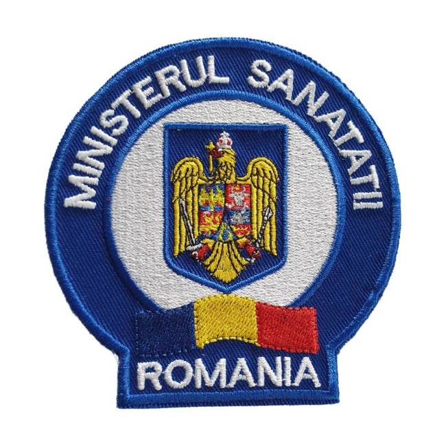 Emblema Ambulanta SAJ maneca, cu apliacre prin coasere